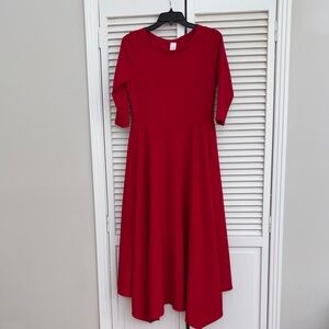 Elegant Long Red Dress